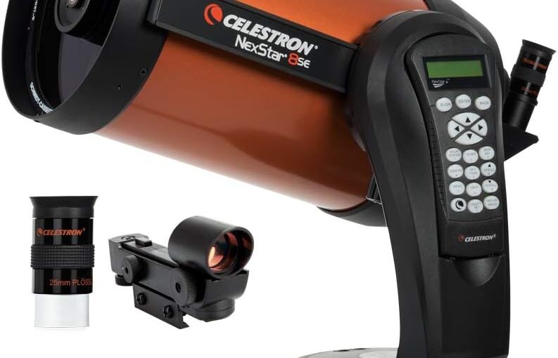 PROS & CONS: Celestron – NexStar 8SE Telescope – Computerized Telescope for Beginners and Advanced Users – Fully-Automated GoTo Mount – SkyAlign Technology – 40,000+ Celestial Objects – 8-Inch Primary Mirror